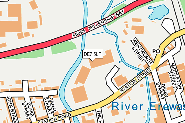 DE7 5LF map - OS OpenMap – Local (Ordnance Survey)