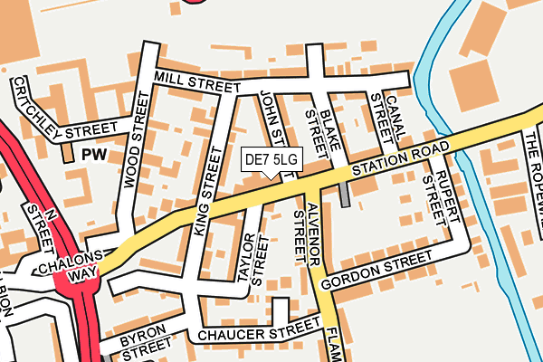 DE7 5LG map - OS OpenMap – Local (Ordnance Survey)