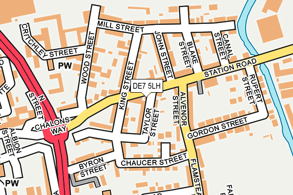 DE7 5LH map - OS OpenMap – Local (Ordnance Survey)