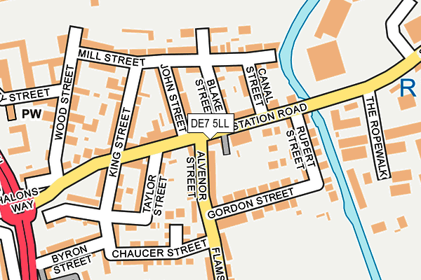 DE7 5LL map - OS OpenMap – Local (Ordnance Survey)