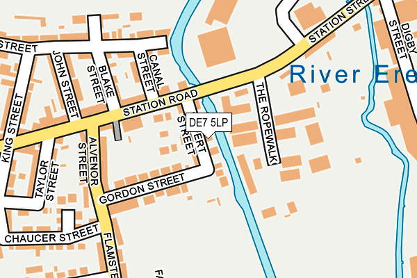 DE7 5LP map - OS OpenMap – Local (Ordnance Survey)