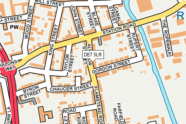 DE7 5LR map - OS OpenMap – Local (Ordnance Survey)