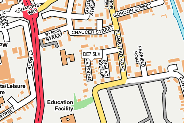 DE7 5LX map - OS OpenMap – Local (Ordnance Survey)