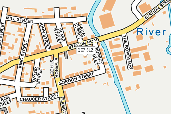 DE7 5LZ map - OS OpenMap – Local (Ordnance Survey)