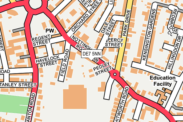 DE7 5NN map - OS OpenMap – Local (Ordnance Survey)