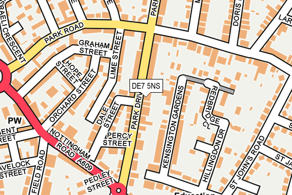 DE7 5NS map - OS OpenMap – Local (Ordnance Survey)