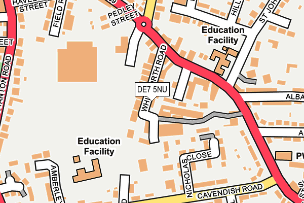 DE7 5NU map - OS OpenMap – Local (Ordnance Survey)