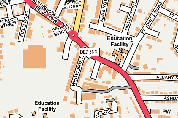 DE7 5NX map - OS OpenMap – Local (Ordnance Survey)