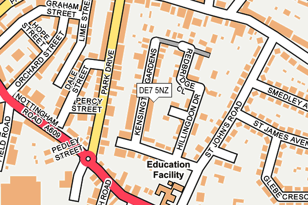 DE7 5NZ map - OS OpenMap – Local (Ordnance Survey)