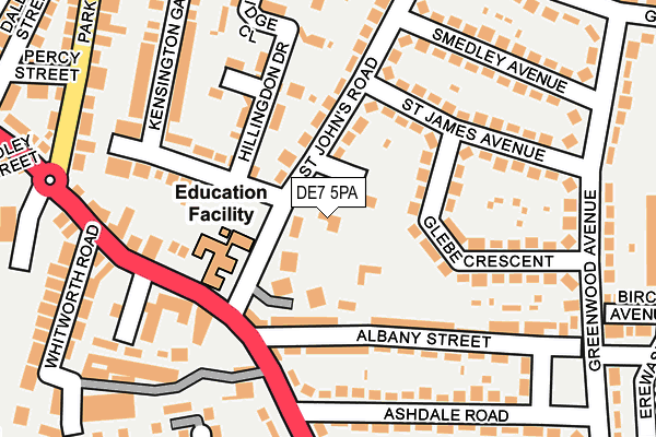 DE7 5PA map - OS OpenMap – Local (Ordnance Survey)