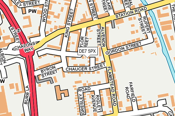 DE7 5PX map - OS OpenMap – Local (Ordnance Survey)