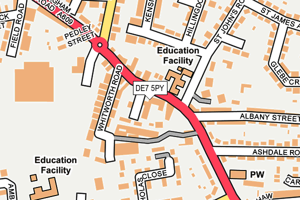 DE7 5PY map - OS OpenMap – Local (Ordnance Survey)
