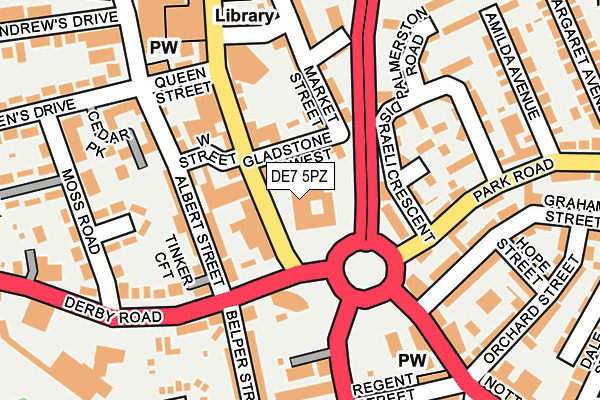 DE7 5PZ map - OS OpenMap – Local (Ordnance Survey)
