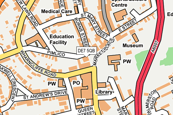 DE7 5QB map - OS OpenMap – Local (Ordnance Survey)