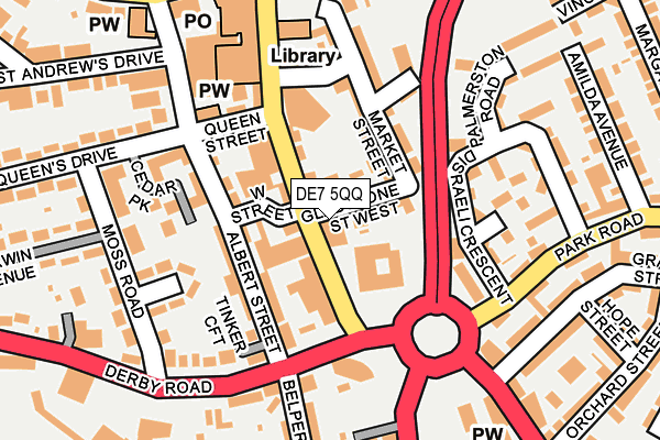 DE7 5QQ map - OS OpenMap – Local (Ordnance Survey)