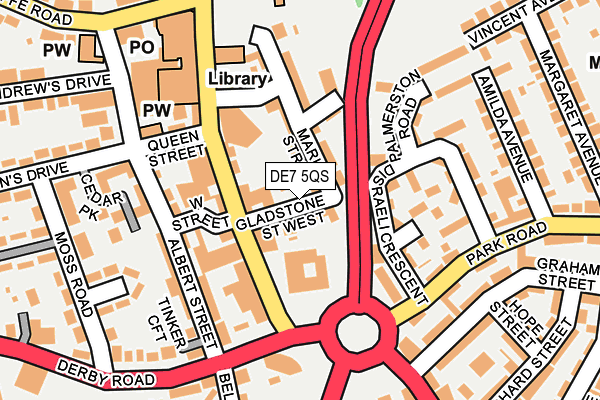 DE7 5QS map - OS OpenMap – Local (Ordnance Survey)