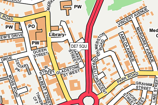 DE7 5QU map - OS OpenMap – Local (Ordnance Survey)