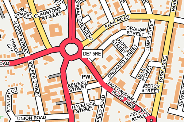 DE7 5RE map - OS OpenMap – Local (Ordnance Survey)