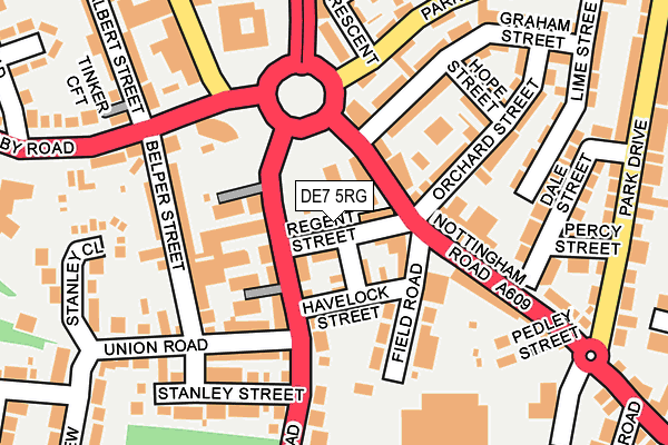 DE7 5RG map - OS OpenMap – Local (Ordnance Survey)