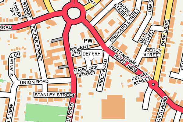 DE7 5RH map - OS OpenMap – Local (Ordnance Survey)