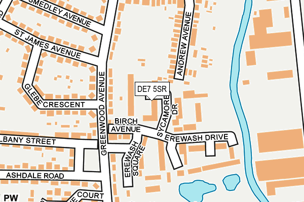 DE7 5SR map - OS OpenMap – Local (Ordnance Survey)