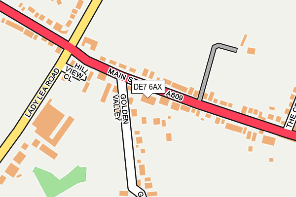 DE7 6AX map - OS OpenMap – Local (Ordnance Survey)