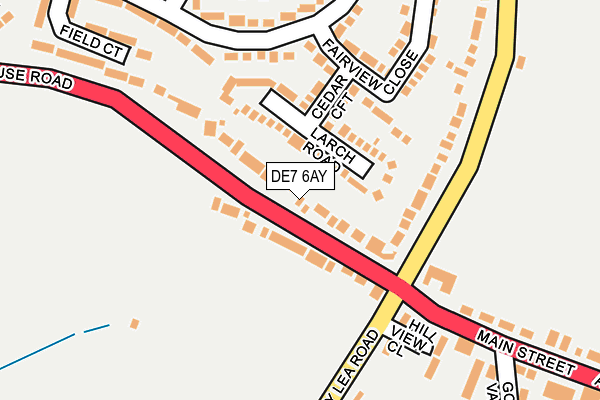 DE7 6AY map - OS OpenMap – Local (Ordnance Survey)