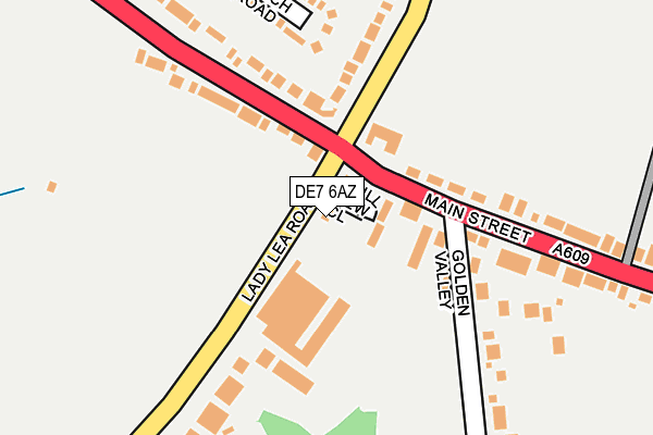 DE7 6AZ map - OS OpenMap – Local (Ordnance Survey)