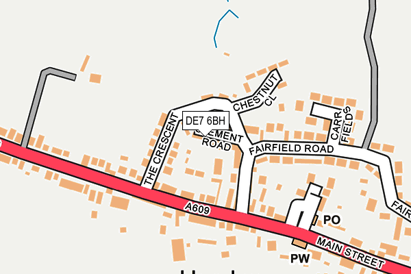 DE7 6BH map - OS OpenMap – Local (Ordnance Survey)