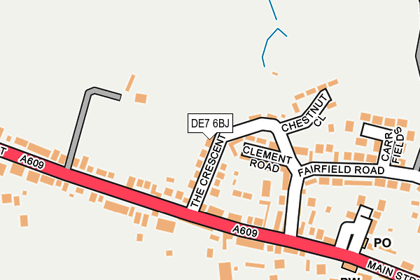 DE7 6BJ map - OS OpenMap – Local (Ordnance Survey)