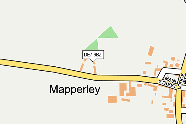 DE7 6BZ map - OS OpenMap – Local (Ordnance Survey)