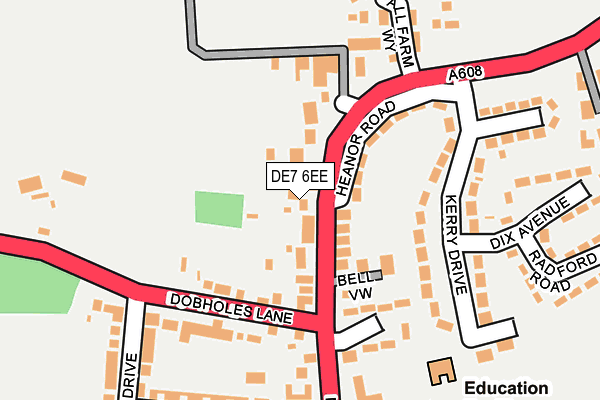 DE7 6EE map - OS OpenMap – Local (Ordnance Survey)