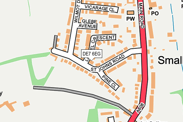 DE7 6EG map - OS OpenMap – Local (Ordnance Survey)