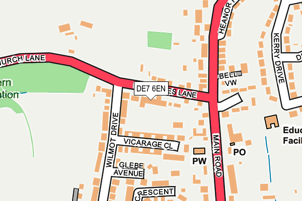 DE7 6EN map - OS OpenMap – Local (Ordnance Survey)