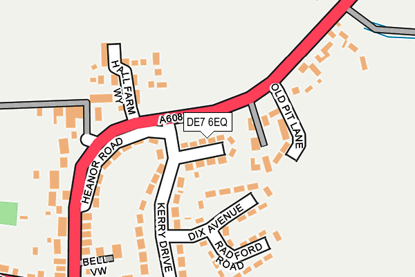 DE7 6EQ map - OS OpenMap – Local (Ordnance Survey)