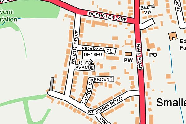 DE7 6EU map - OS OpenMap – Local (Ordnance Survey)