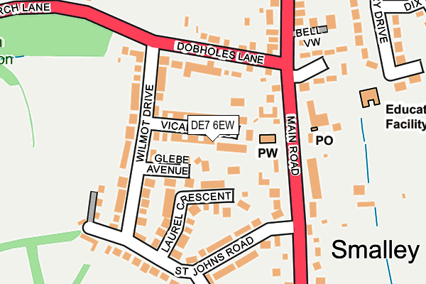 DE7 6EW map - OS OpenMap – Local (Ordnance Survey)