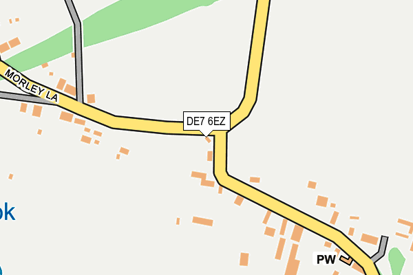 DE7 6EZ map - OS OpenMap – Local (Ordnance Survey)