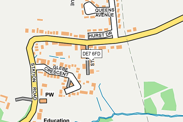 DE7 6FD map - OS OpenMap – Local (Ordnance Survey)