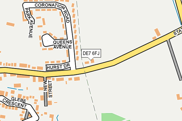 DE7 6FJ map - OS OpenMap – Local (Ordnance Survey)
