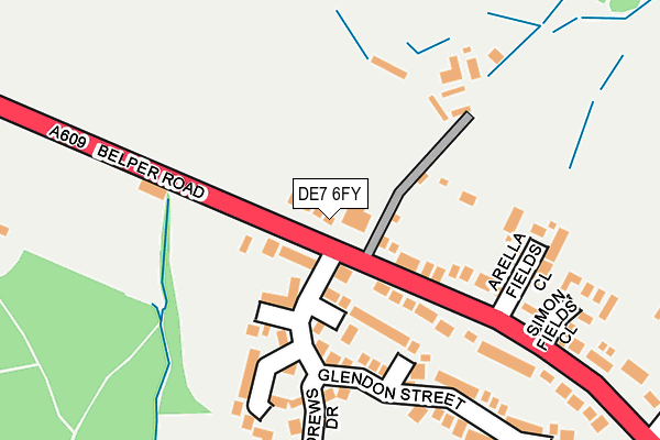 DE7 6FY map - OS OpenMap – Local (Ordnance Survey)