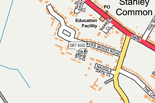 DE7 6GD map - OS OpenMap – Local (Ordnance Survey)