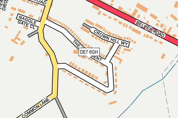 DE7 6GH map - OS OpenMap – Local (Ordnance Survey)