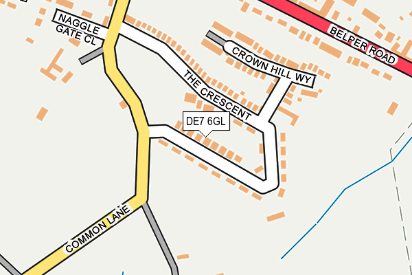 DE7 6GL map - OS OpenMap – Local (Ordnance Survey)