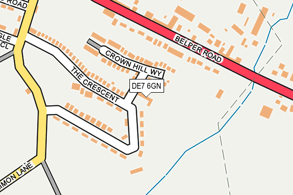DE7 6GN map - OS OpenMap – Local (Ordnance Survey)