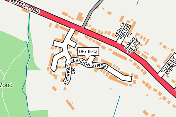 DE7 6GQ map - OS OpenMap – Local (Ordnance Survey)