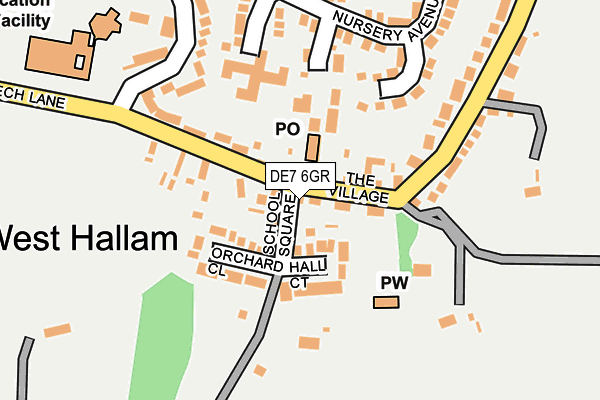 DE7 6GR map - OS OpenMap – Local (Ordnance Survey)