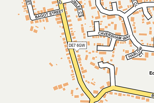 DE7 6GW map - OS OpenMap – Local (Ordnance Survey)