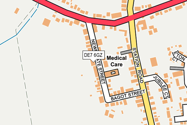 DE7 6GZ map - OS OpenMap – Local (Ordnance Survey)