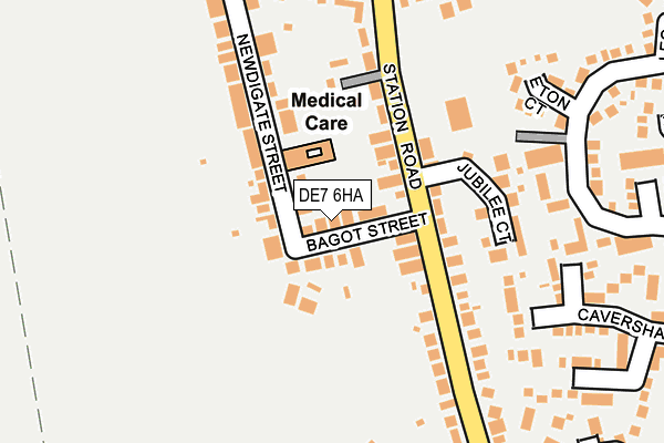 DE7 6HA map - OS OpenMap – Local (Ordnance Survey)